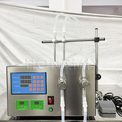 Schreibtisch kleine Flaschenfüllmaschine Doppelkopf Plastikampulle Füllmaschine
