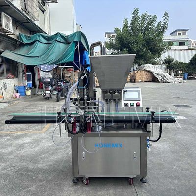 Automatische Zahnradpumpe Badlotion Zwei-Kopf-Füllmaschine Pneumatisches Zuführmaterial