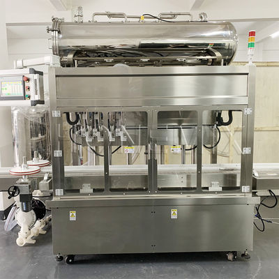 Vierköpfige Füllmaschine für Füllcreme, Servo-Körbel-Kappenmaschine