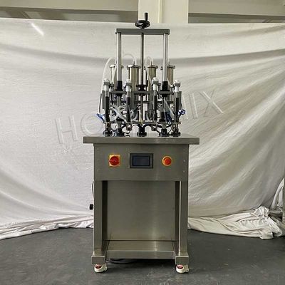 Semi-Auto-Parfümherstellungsmaschine Vierköpfige Vakuumfüllmaschine