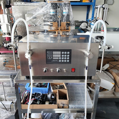 Kleine Flaschenfüllmaschine Doppelkopf Waschmittelfüllmaschine