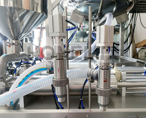 Horizontale Desinfektionsmittel Gel Waschmittel Füllmaschine Zwei Düsen Semi-Automatische Füllmaschine