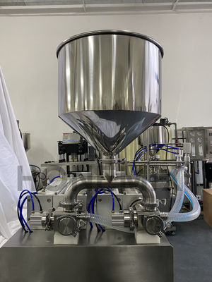 Horizontale Desinfektionsmittel Gel Waschmittel Füllmaschine Zwei Düsen Semi-Automatische Füllmaschine