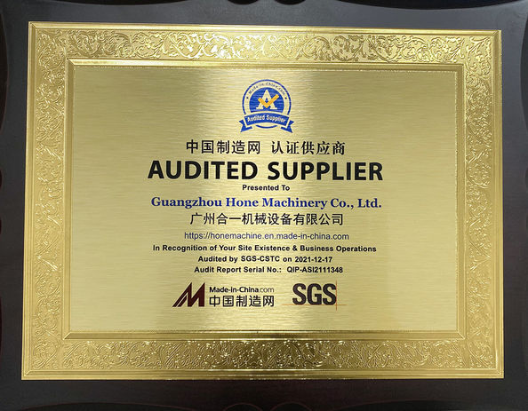 China Guangzhou Hone Machinery Co., Ltd. zertifizierungen